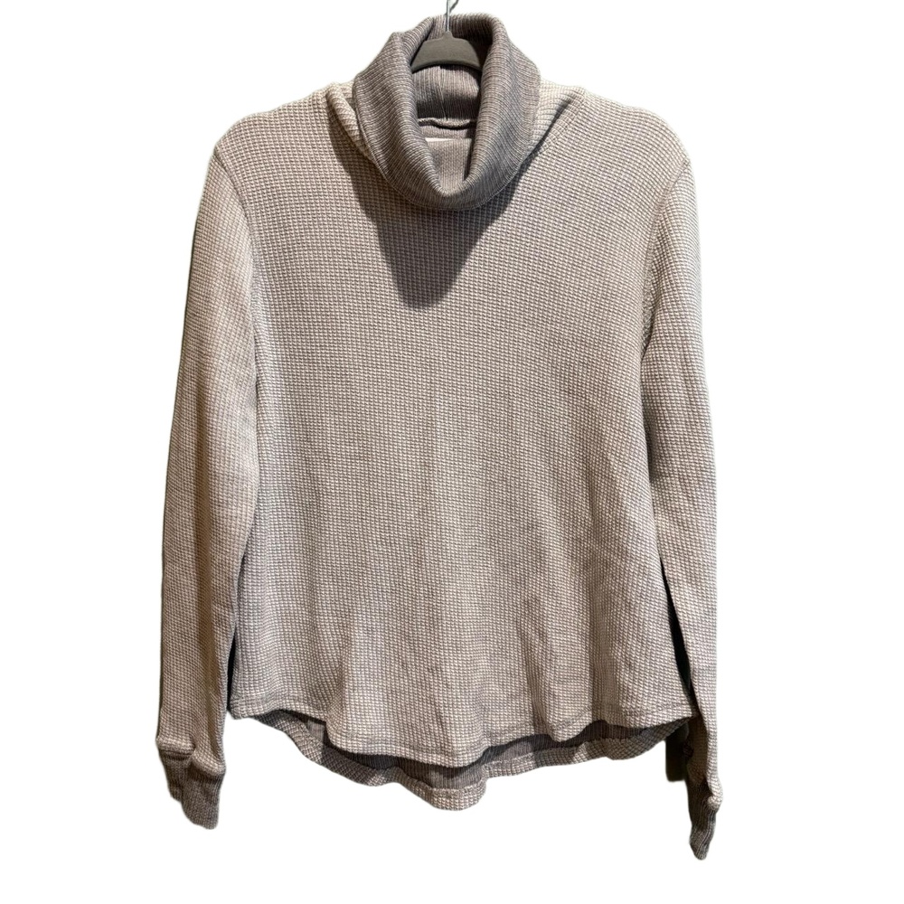 NWOT‎ Sol Angeles Turtle Neck Waffle Knit Long Sleeve Shirt